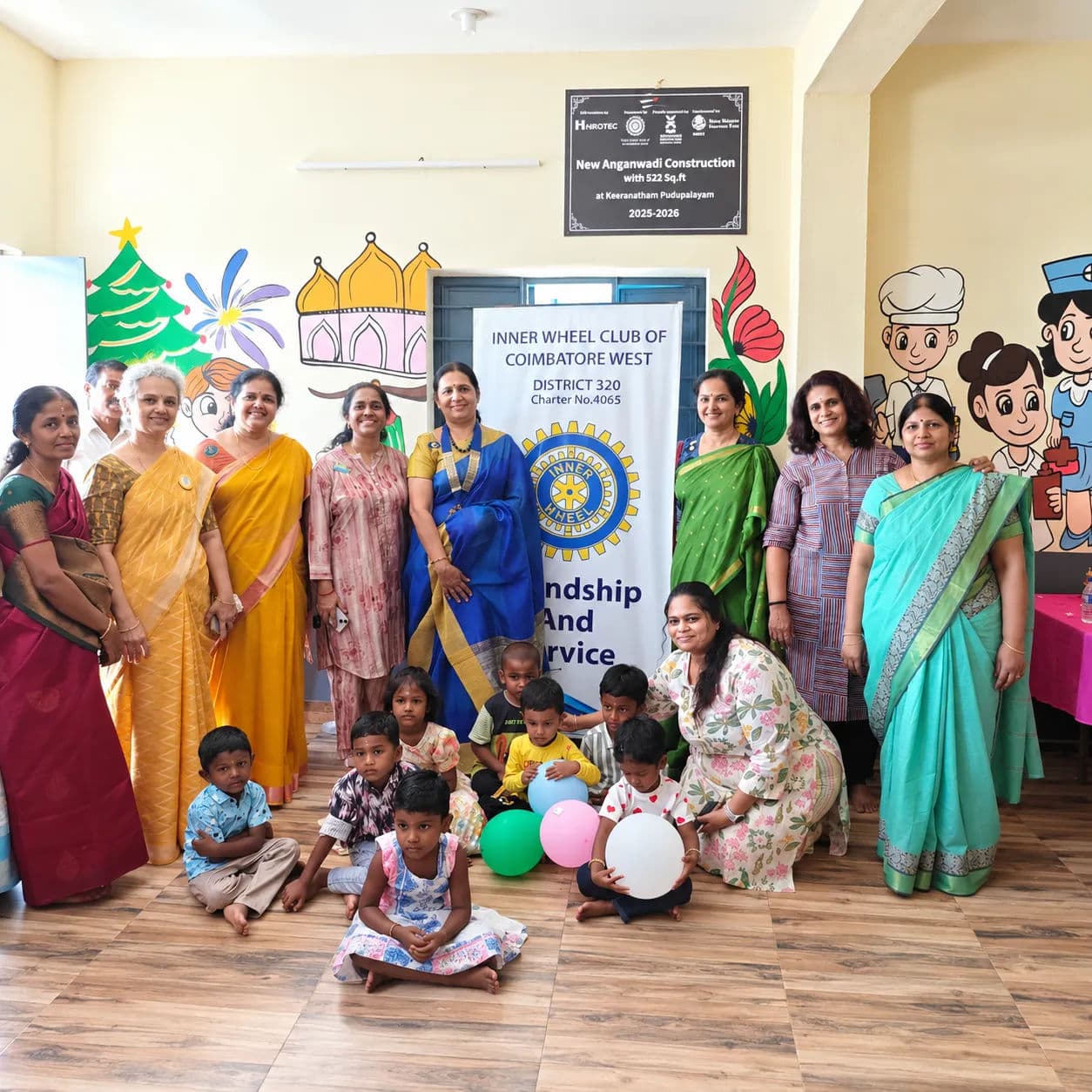 Anganwadi construction initiative with Inner Wheel Club of Coimbatore West